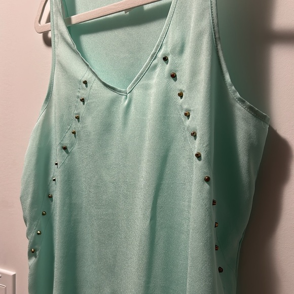 Aqua satin top - Picture 2 of 5